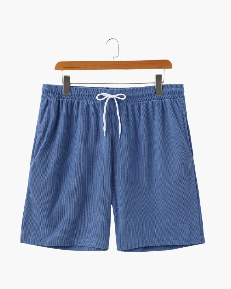Men's Ribbed Drawstring Shorts