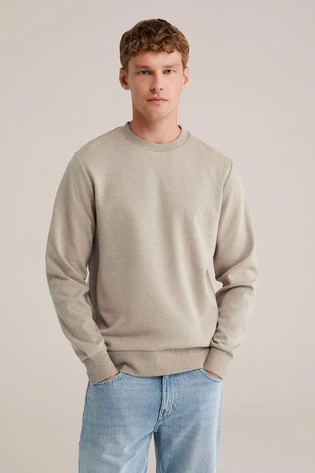 Men’s Regular Fit Cotton Blend Crew Neck Jumper