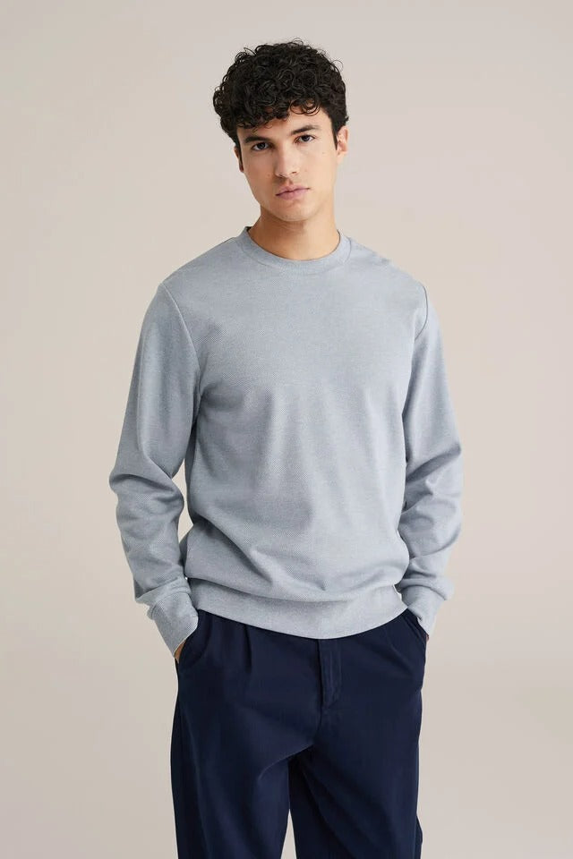 Men’s Regular Fit Cotton Blend Crew Neck Jumper