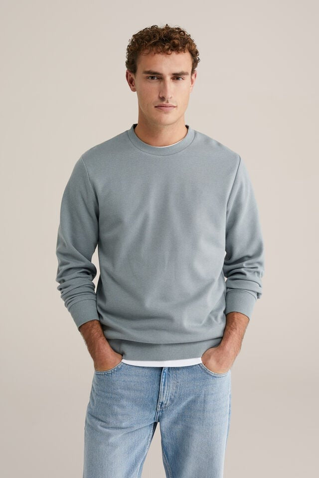 Men’s Regular Fit Cotton Blend Crew Neck Jumper