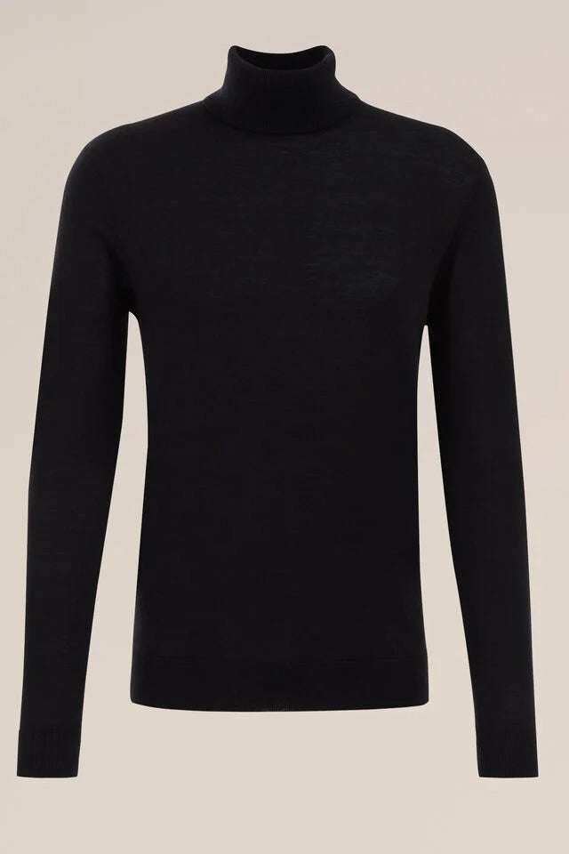 Men’s Slim Fit Merino Wool Roll-Neck Jumper