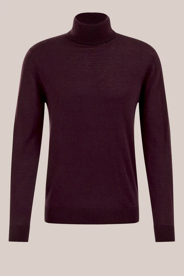 Men’s Slim Fit Merino Wool Roll-Neck Jumper