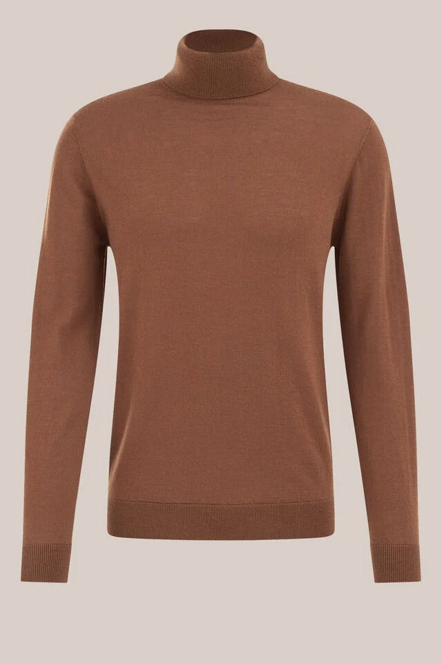 Men’s Slim Fit Merino Wool Roll-Neck Jumper