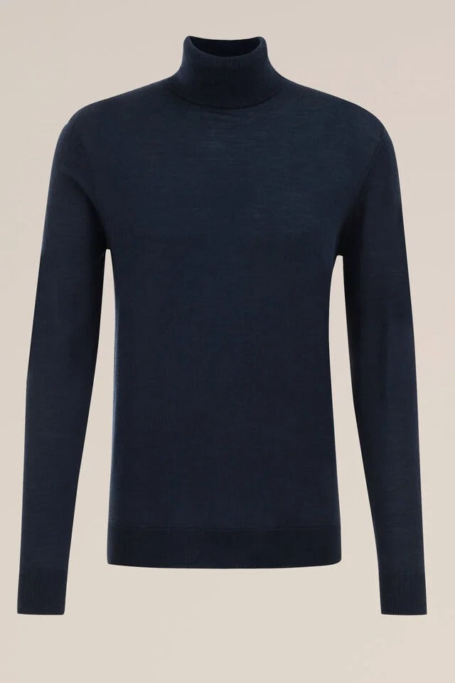 Men’s Slim Fit Merino Wool Roll-Neck Jumper