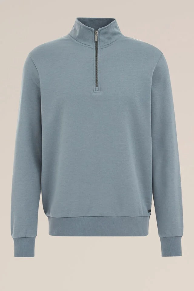 Men’s Regular Fit Half-Zip Cotton Blend Jumper