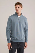 Men’s Regular Fit Half-Zip Cotton Blend Jumper
