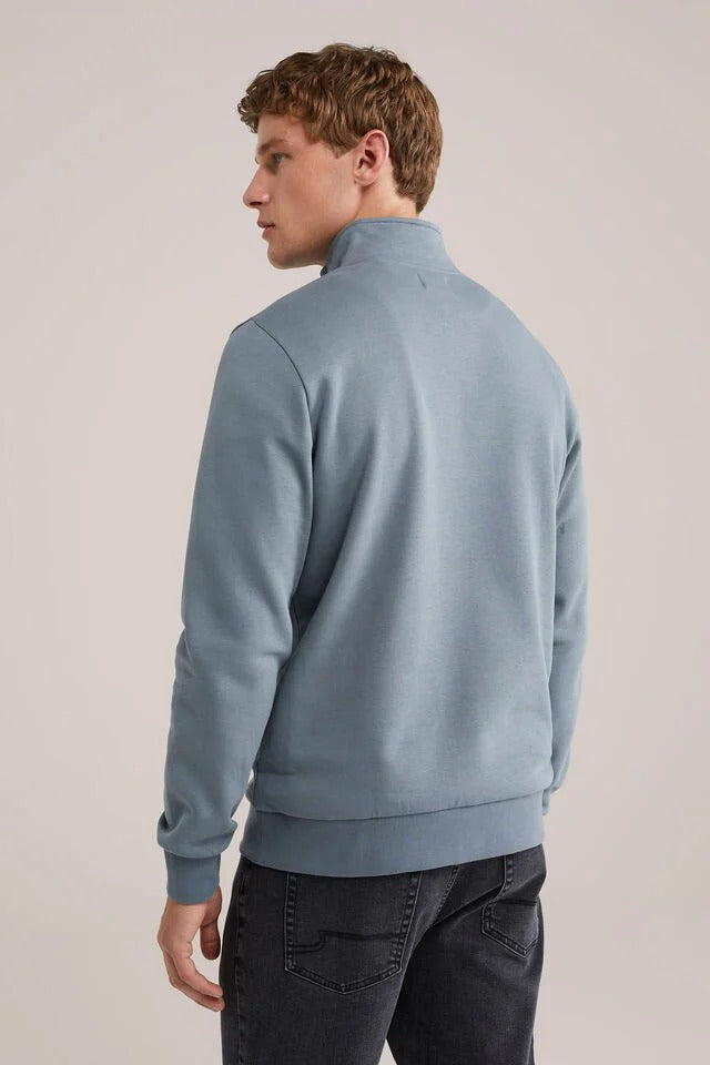 Men’s Regular Fit Half-Zip Cotton Blend Jumper