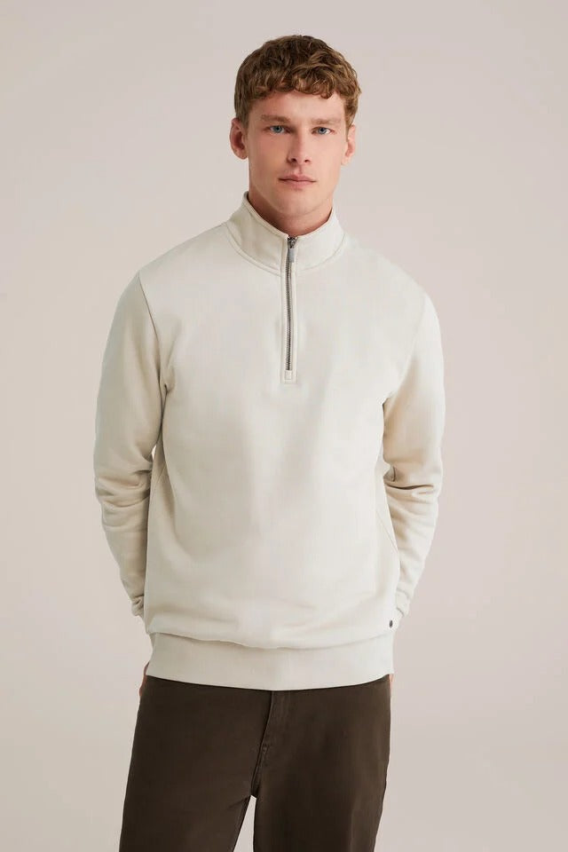 Men’s Regular Fit Half-Zip Cotton Blend Jumper