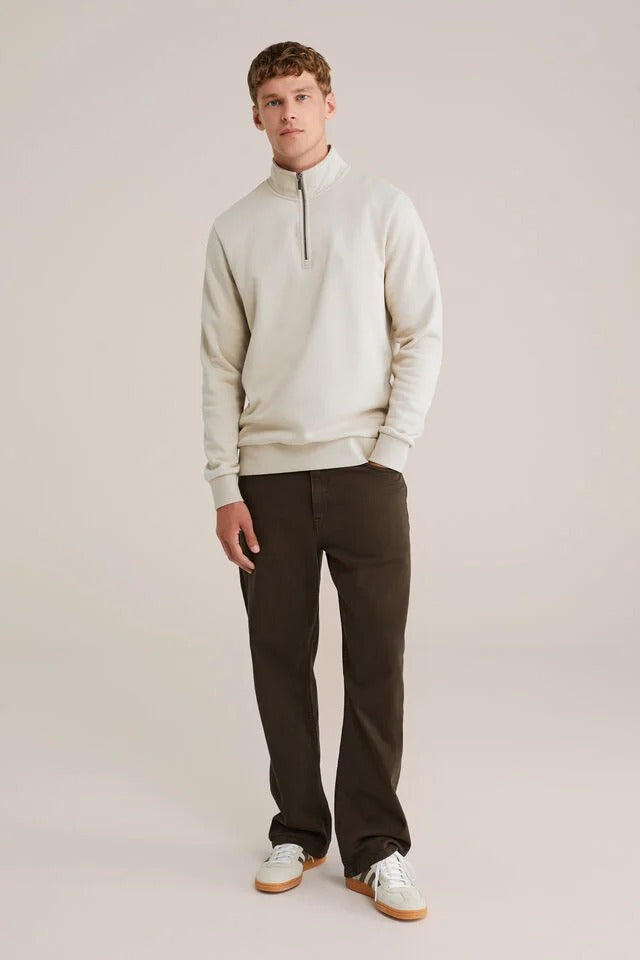 Men’s Regular Fit Half-Zip Cotton Blend Jumper