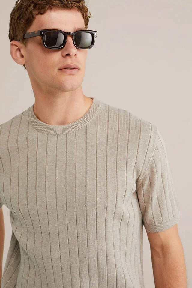 Men's Regular Fit Textured T-Shirt
