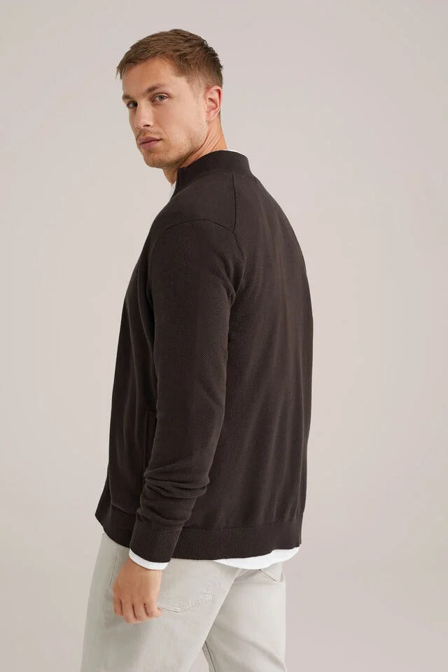 Men’s Regular Fit Fine-Knit Zip-Up Cardigan
