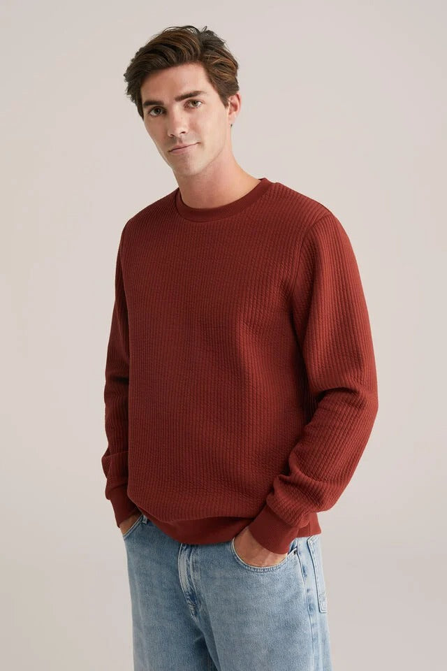 Men’s Regular Fit Textured Knit Jumper