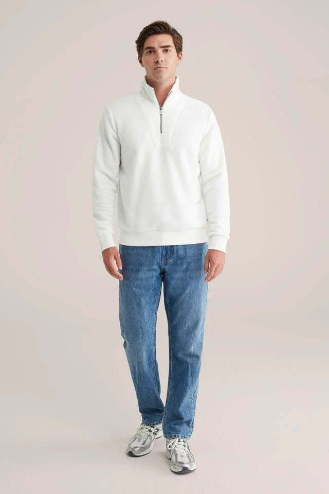 Men’s Regular Fit Half-Zip Collar Knit Jumper