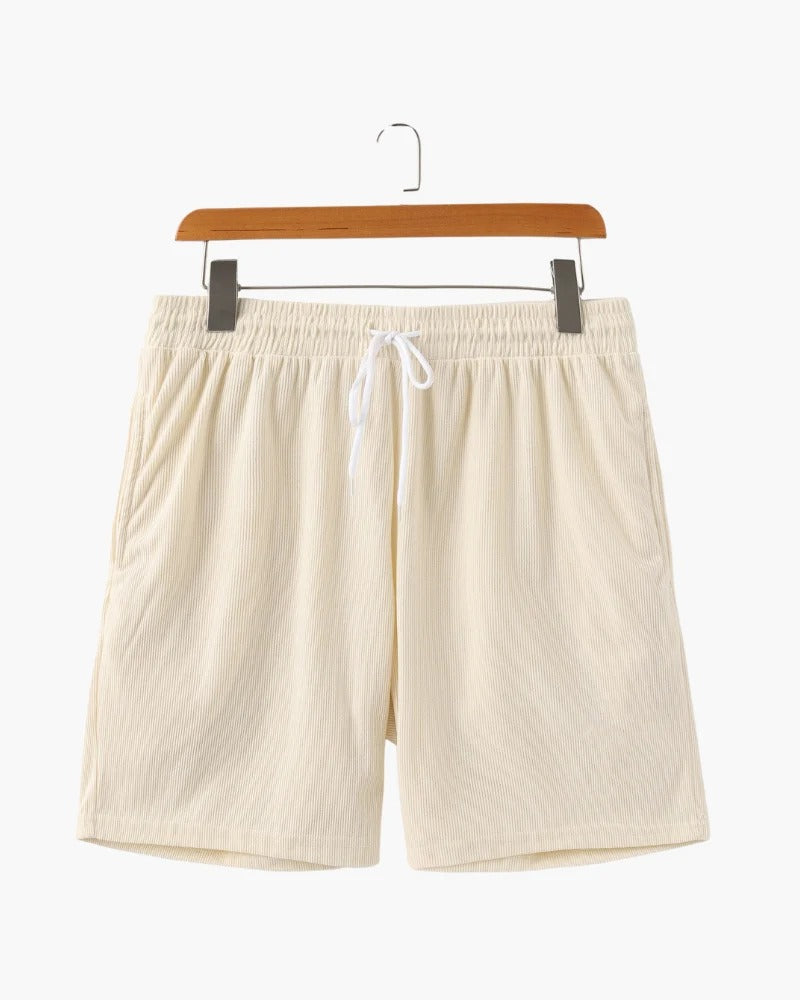 Men's Ribbed Drawstring Shorts