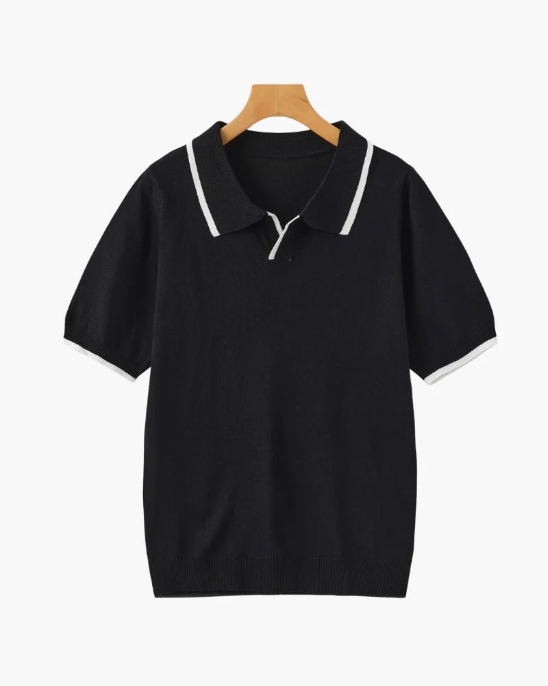 Men's Contrast Trim Knit Polo