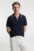 Men's Contrast Trim Knit Polo