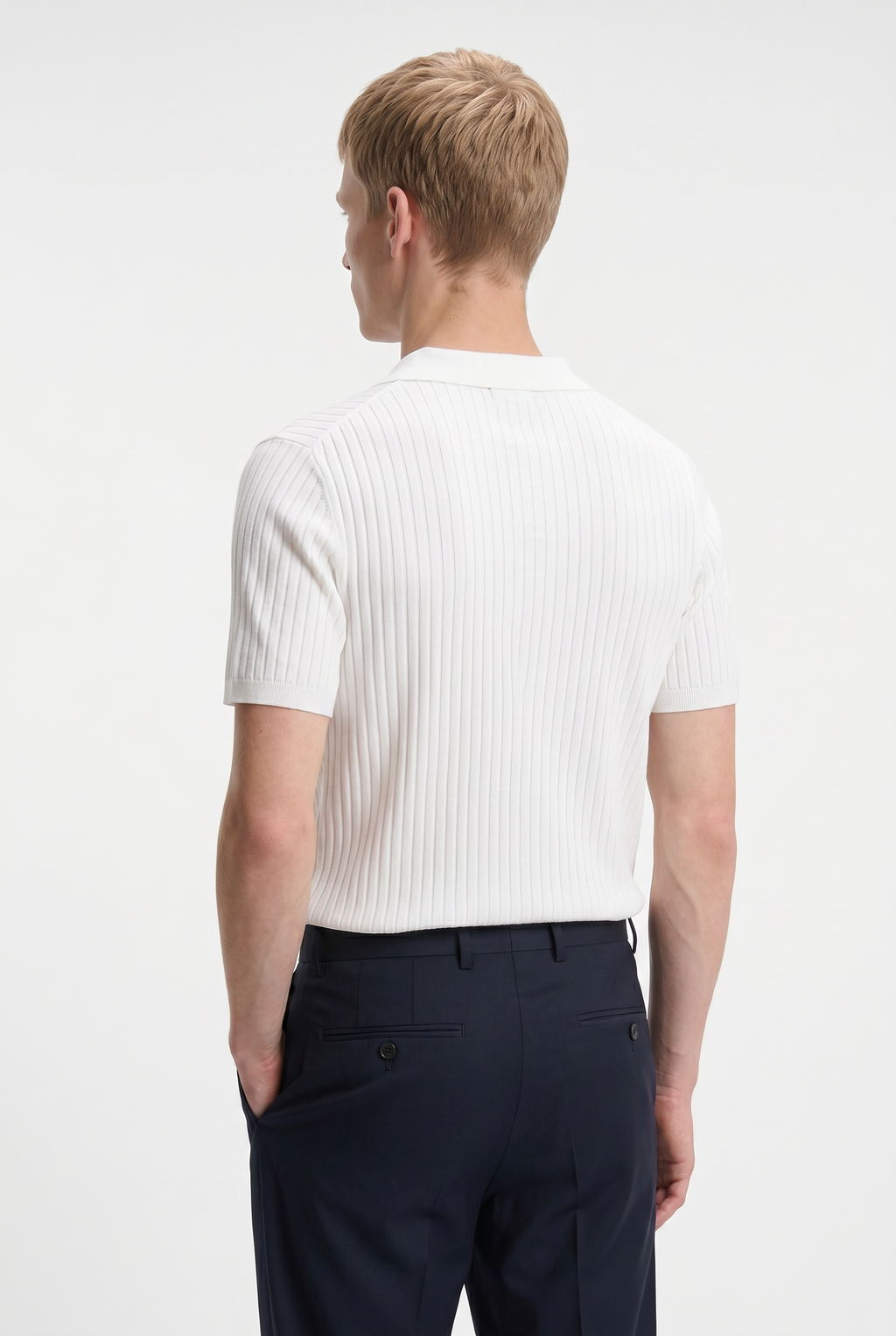 Men’s Ribbed Polo Shirt