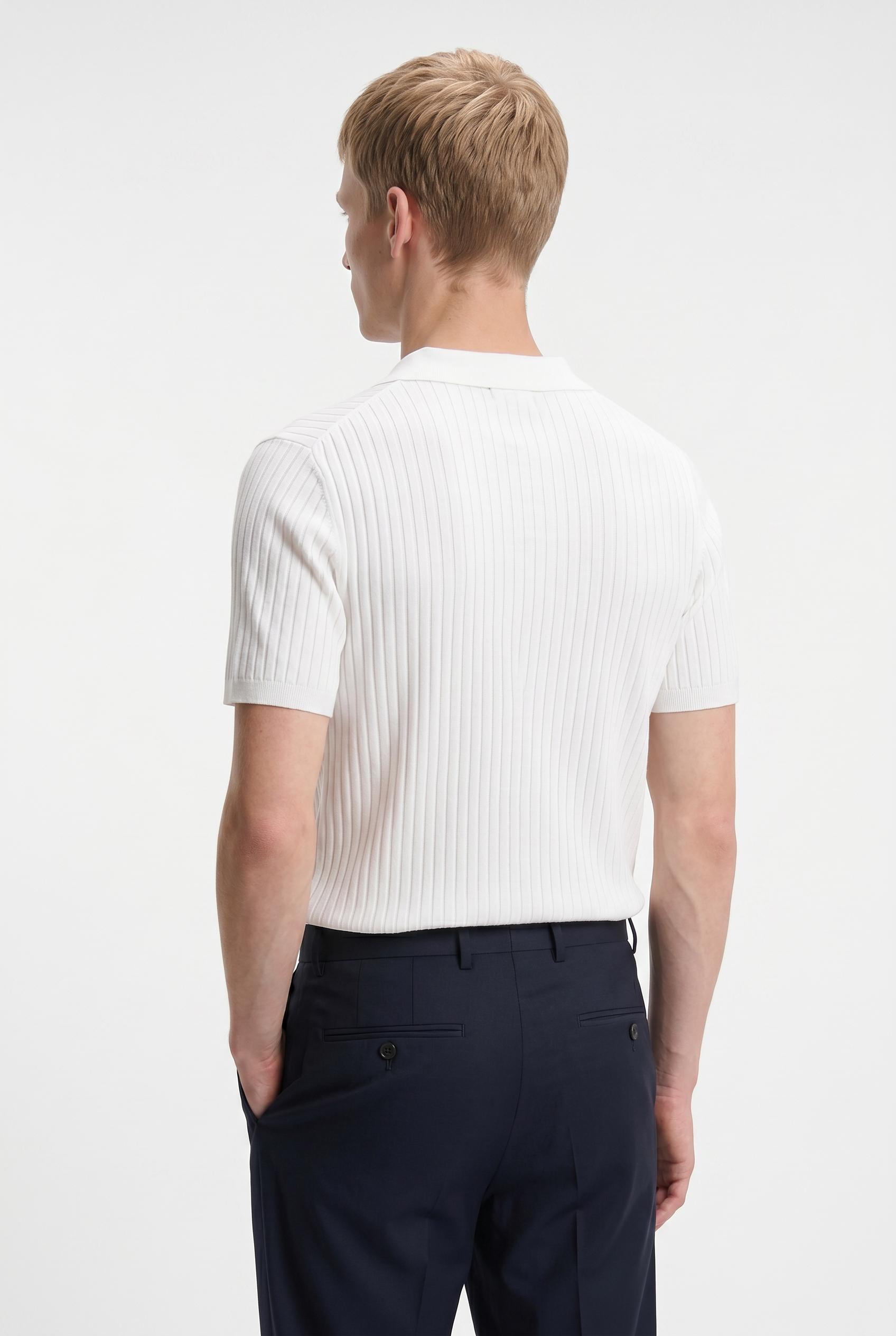 Men’s Ribbed Polo Shirt