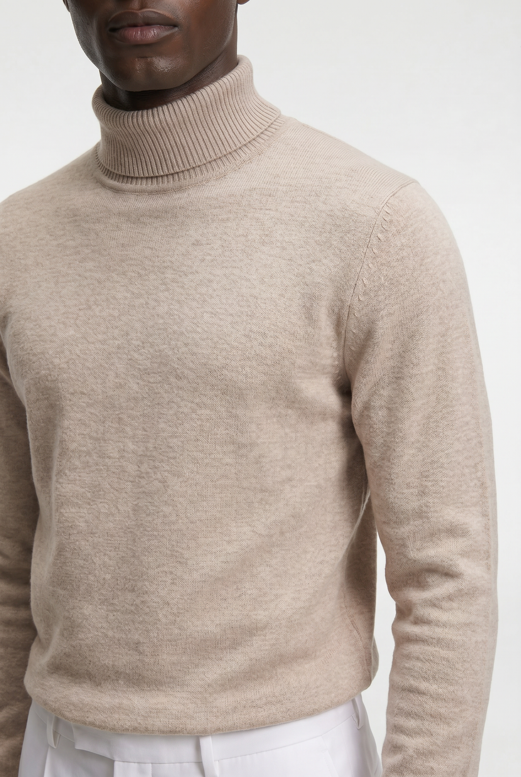 Men's Merino Wool Roll Neck Jumper
