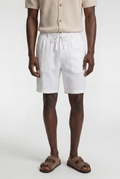 Men’s Linen Drawstring Shorts with Zip Fly