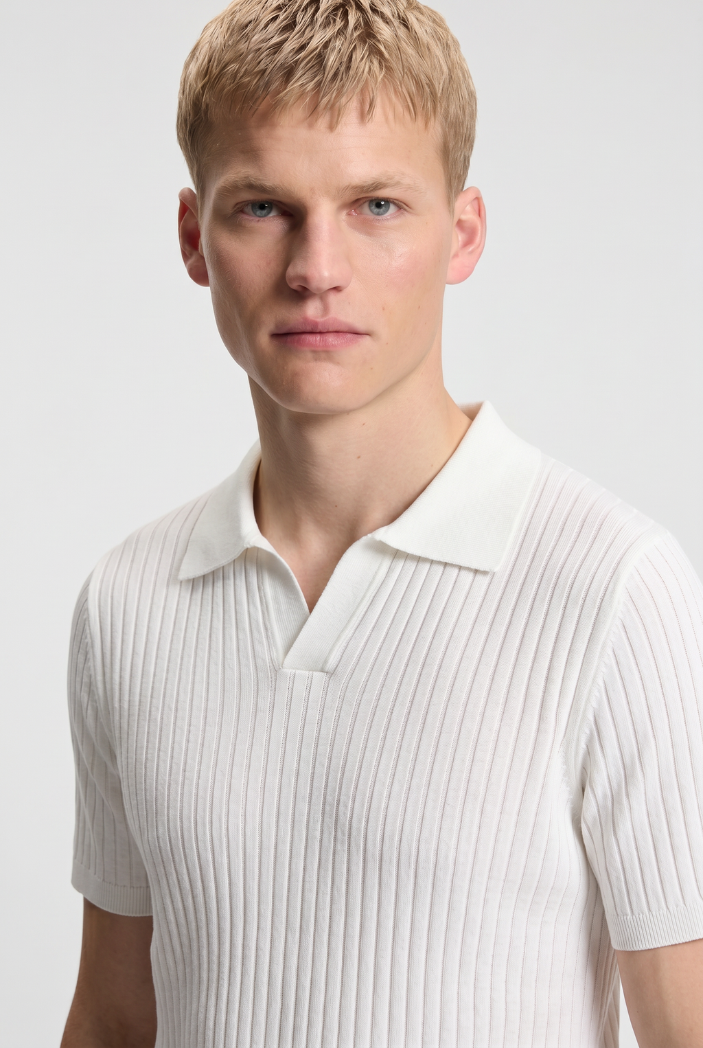 Men’s Ribbed Polo Shirt