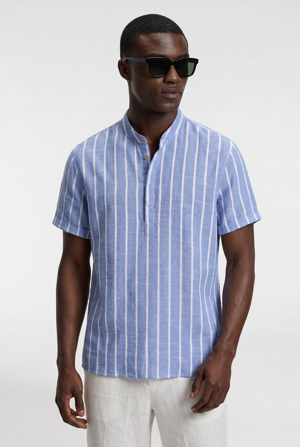 Men’s Striped Cotton Polo Shirt
