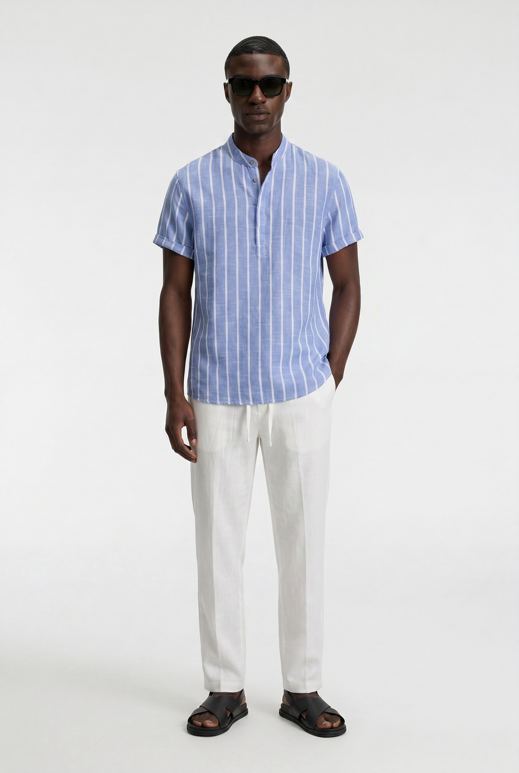 Men’s Striped Cotton Polo Shirt