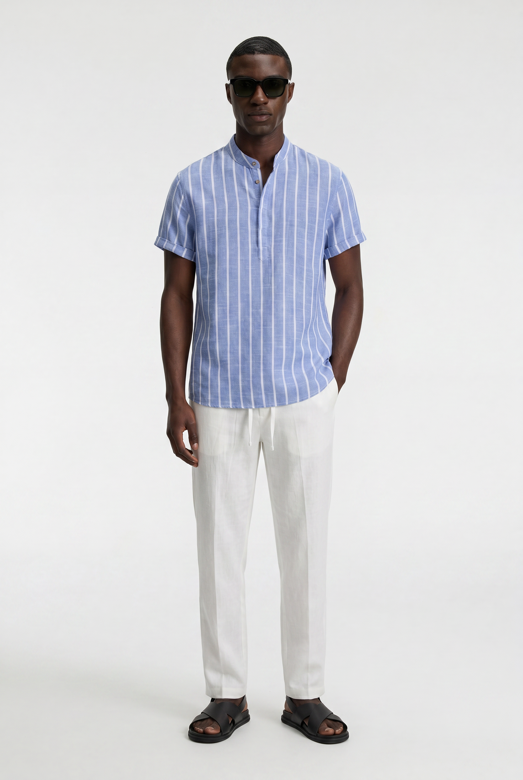 Men’s Striped Cotton Polo Shirt