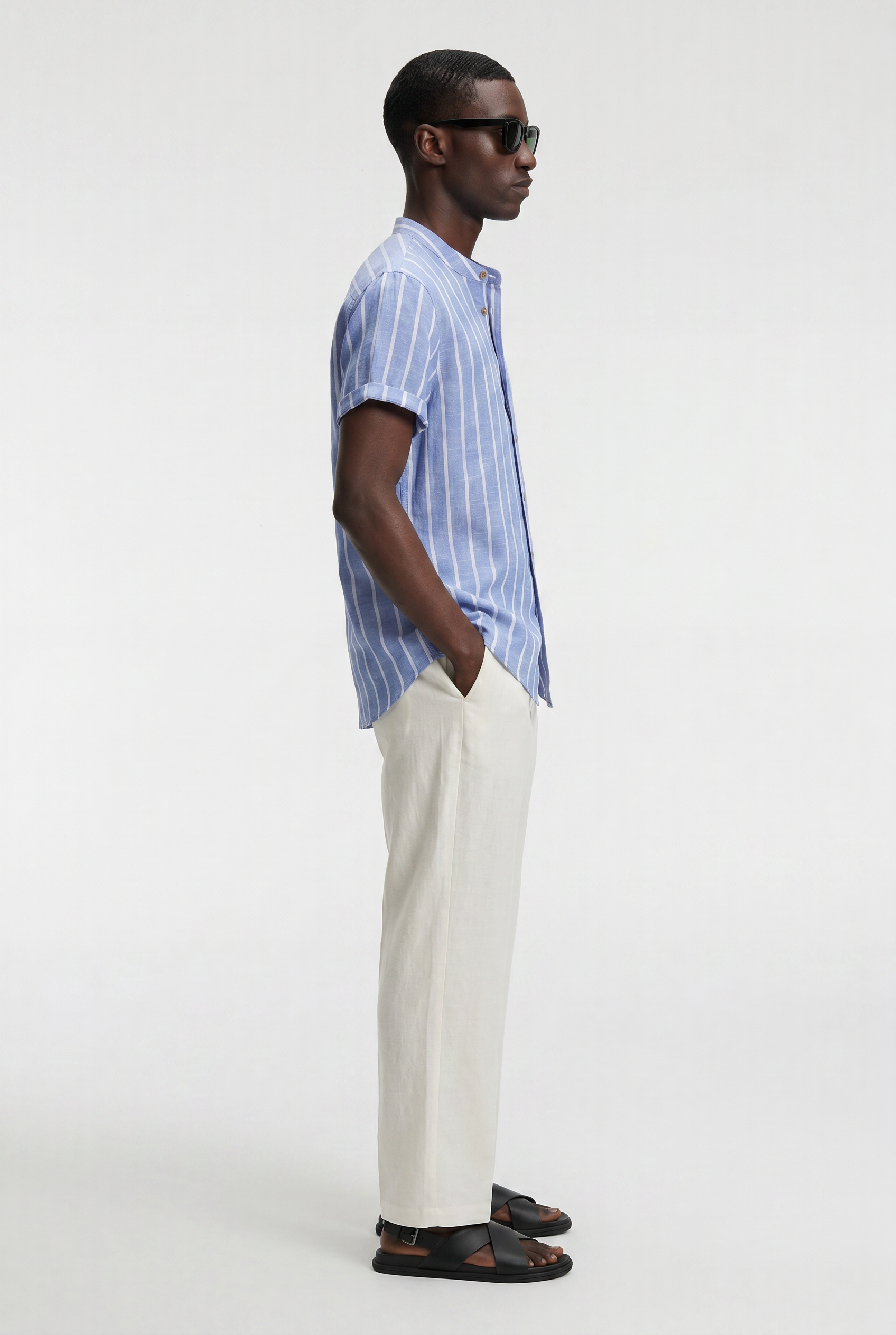 Men’s Striped Cotton Polo Shirt