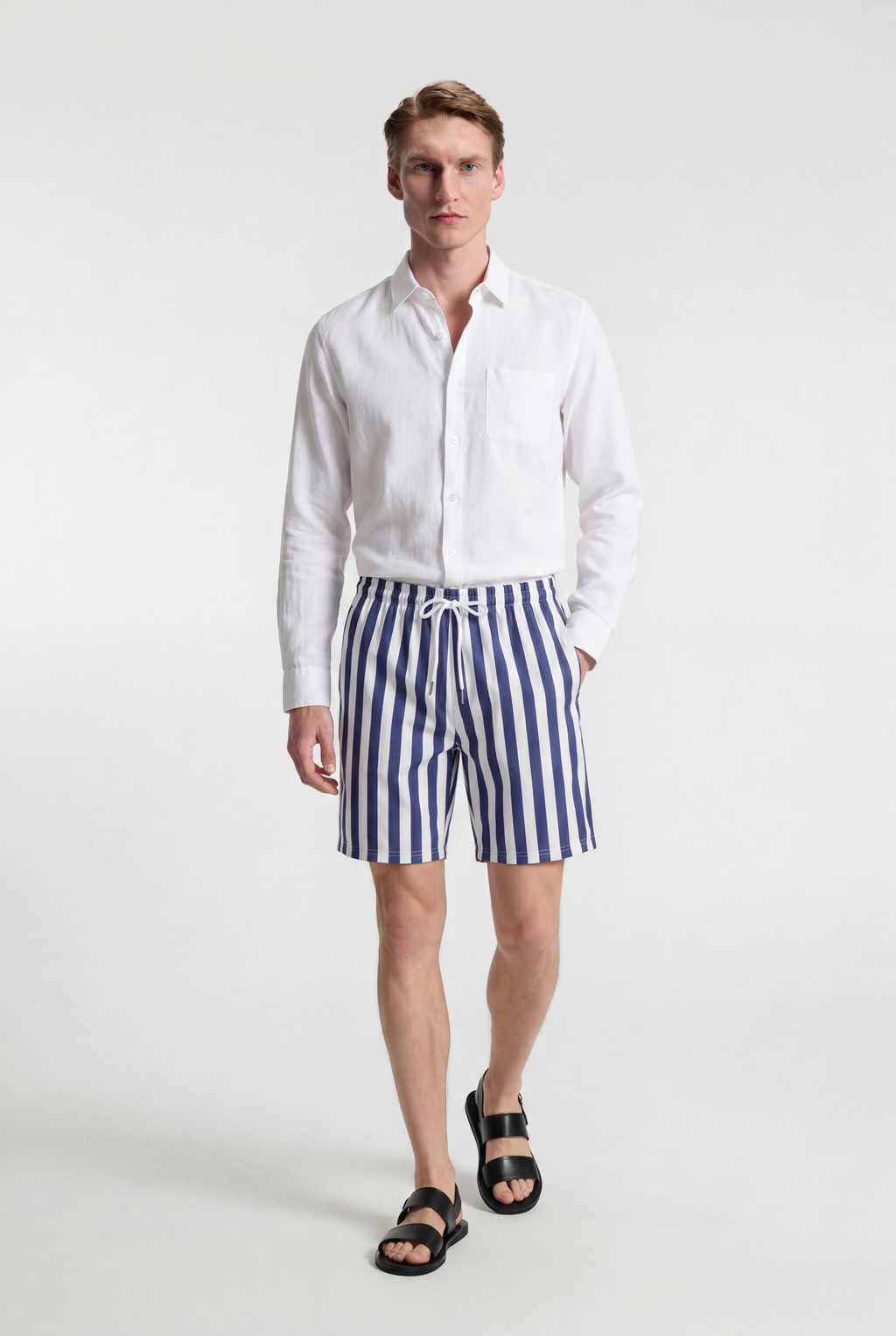 Men's Striped Swim Shorts
