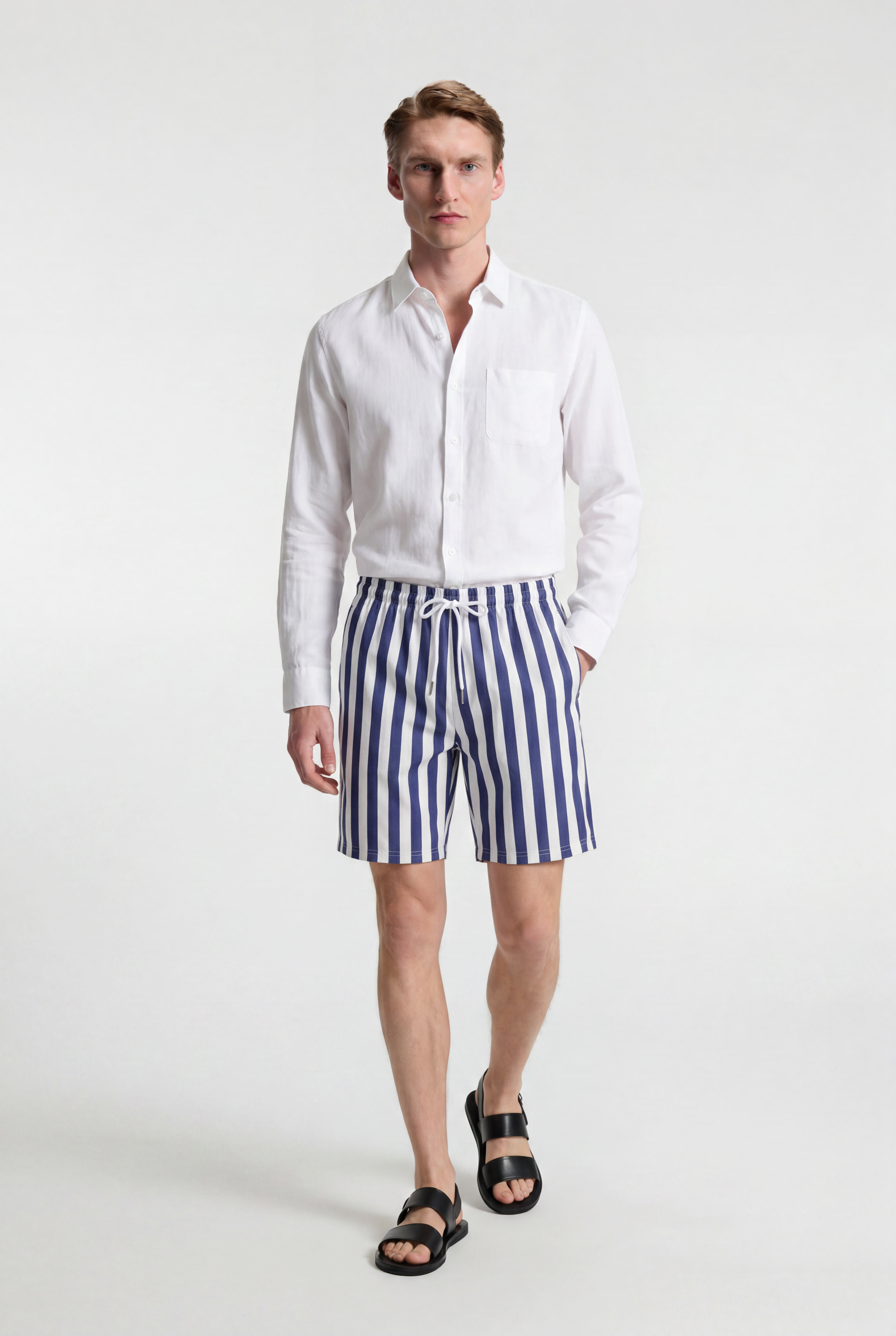 Men's Striped Swim Shorts