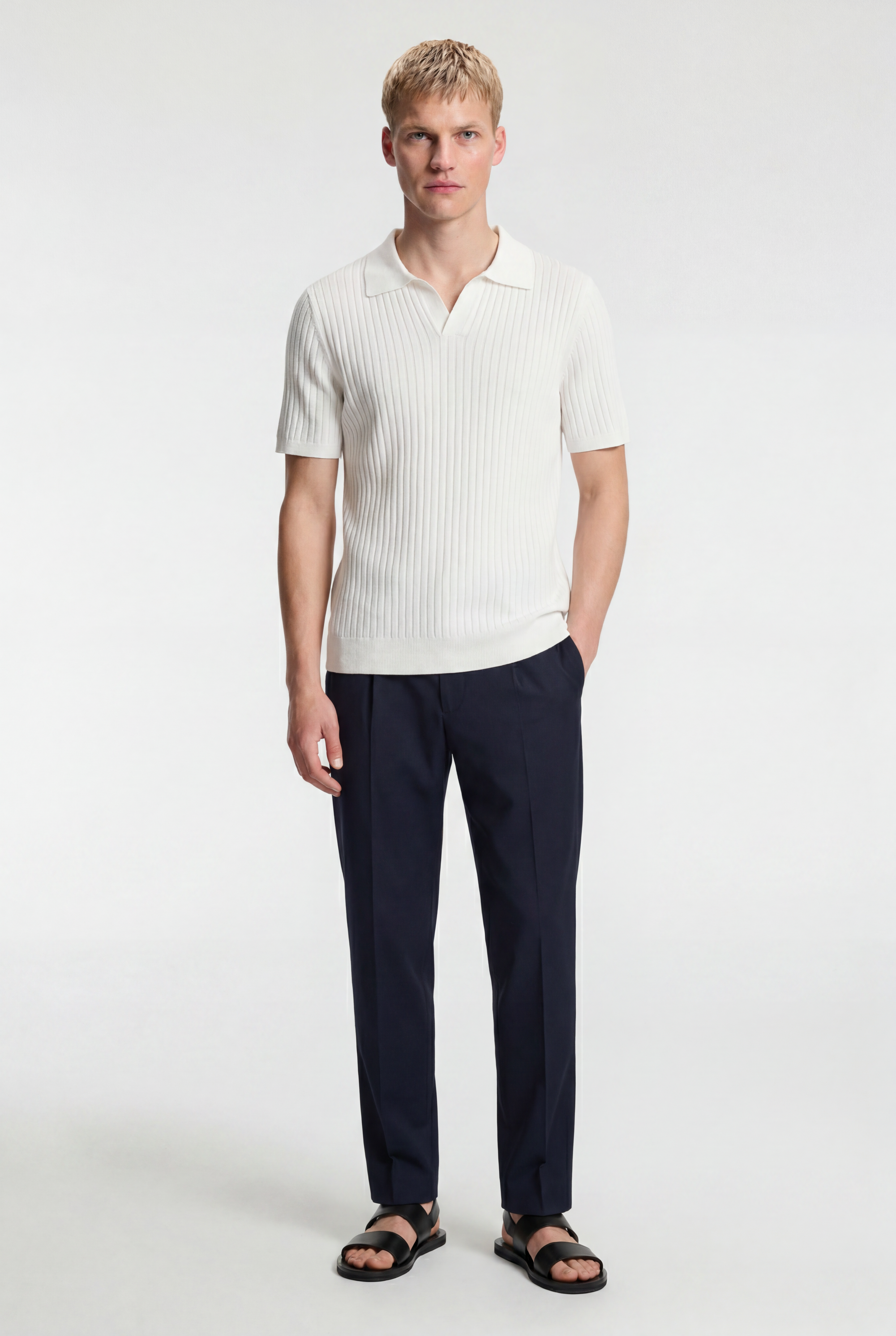 Men’s Ribbed Polo Shirt