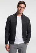 Men's Quilted Panel Knit Cardigan