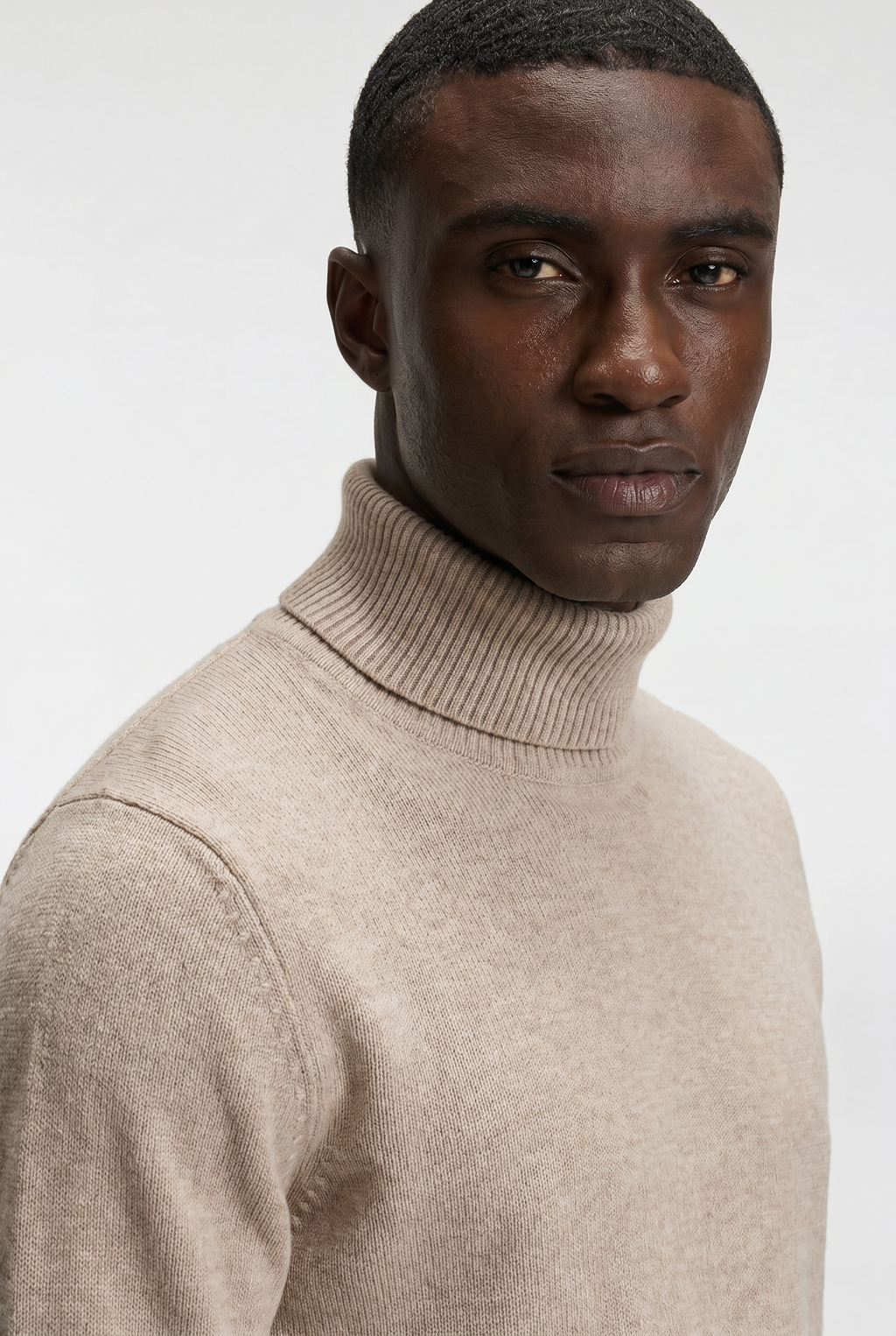 Men's Merino Wool Roll Neck Jumper