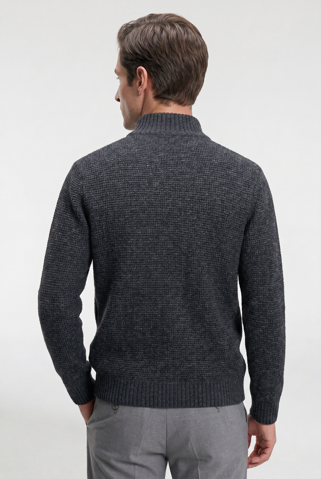Men's Quilted Panel Knit Cardigan