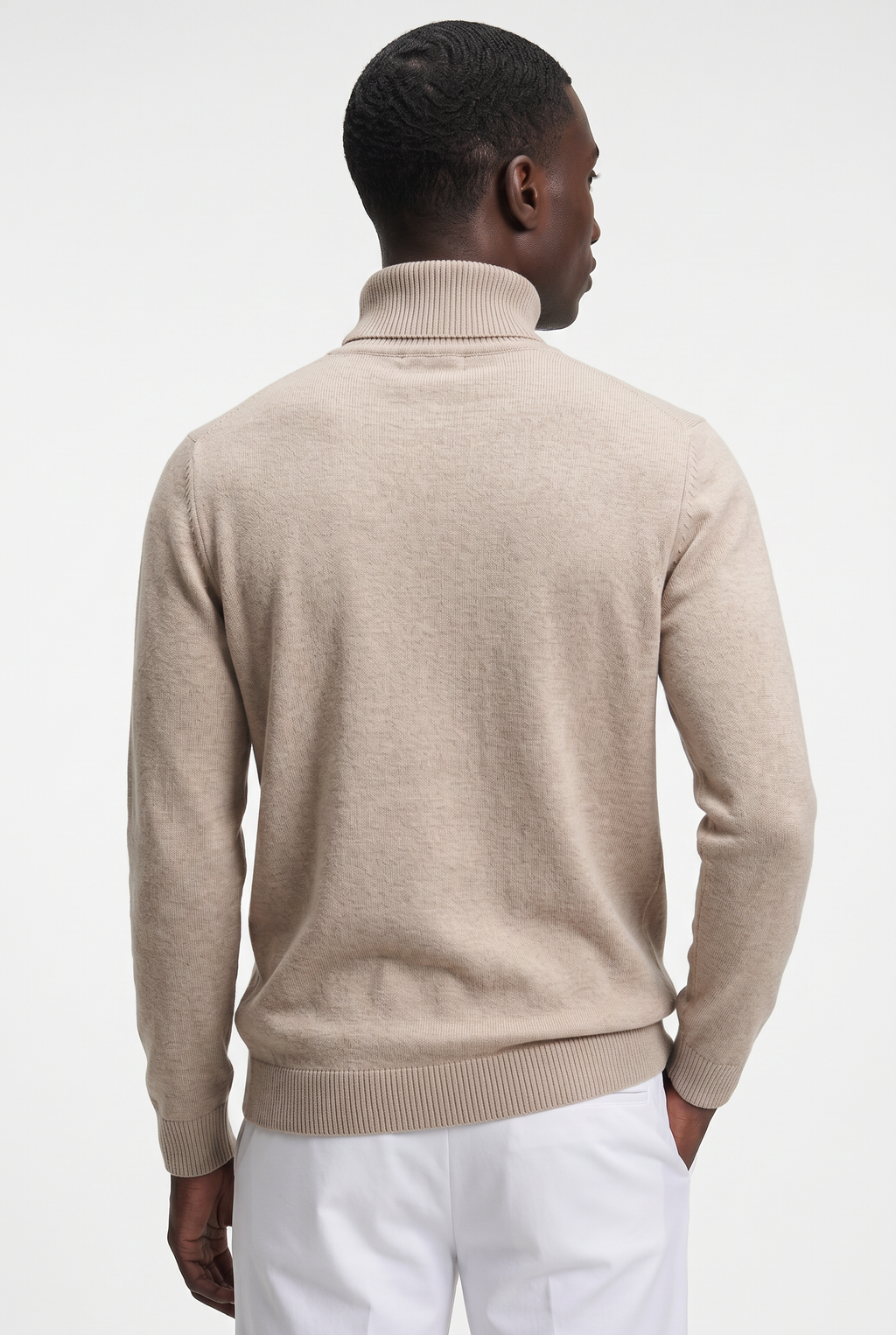 Men's Merino Wool Roll Neck Jumper