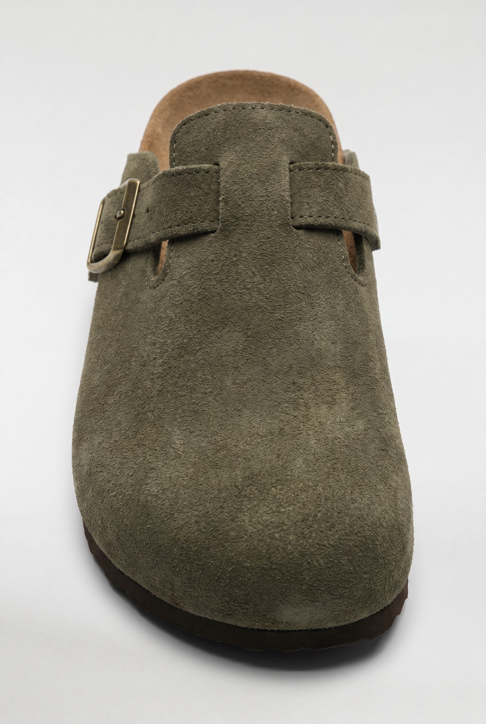 Men's Suede Buckle Clogs