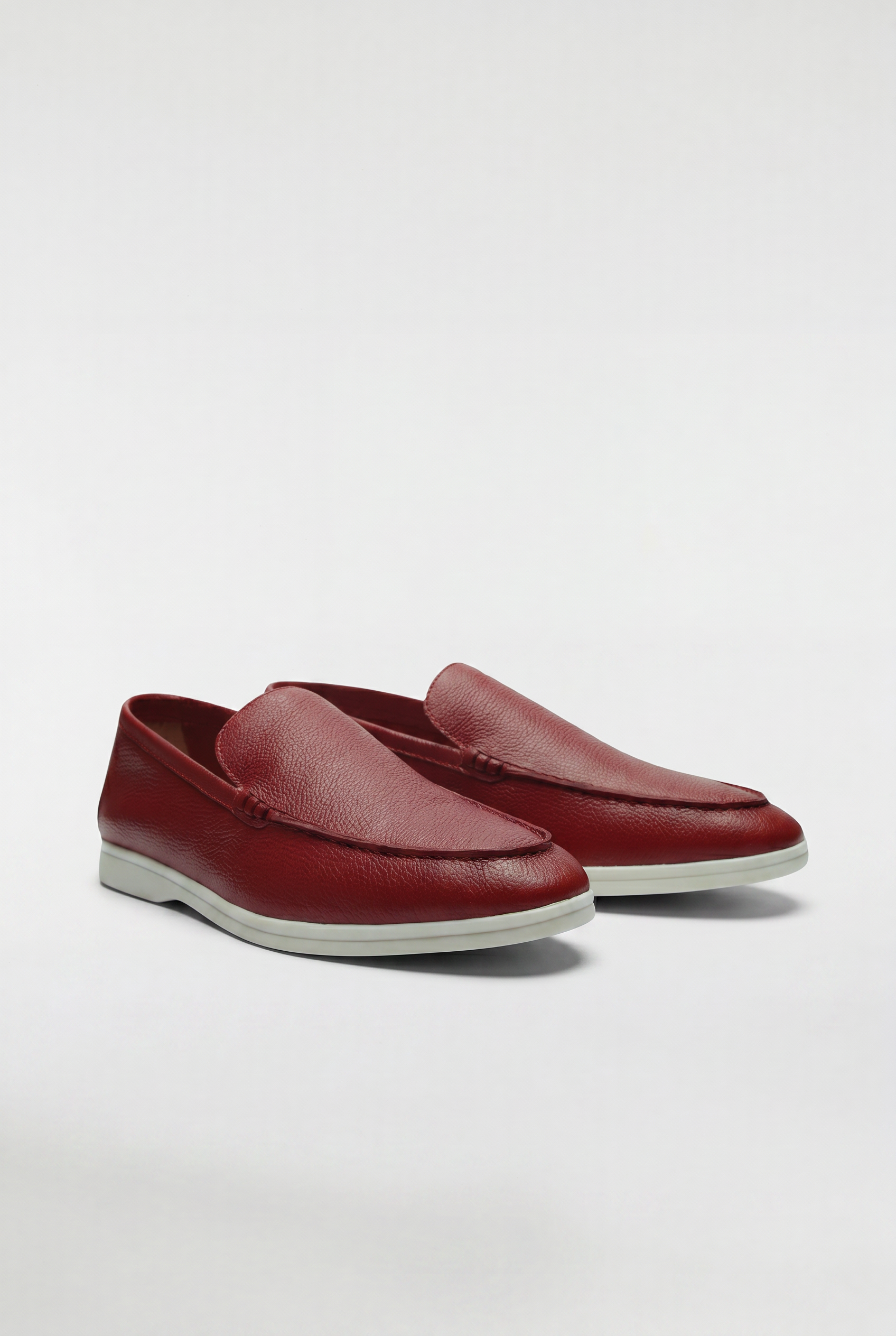 Men's Leather Apron Toe Loafers