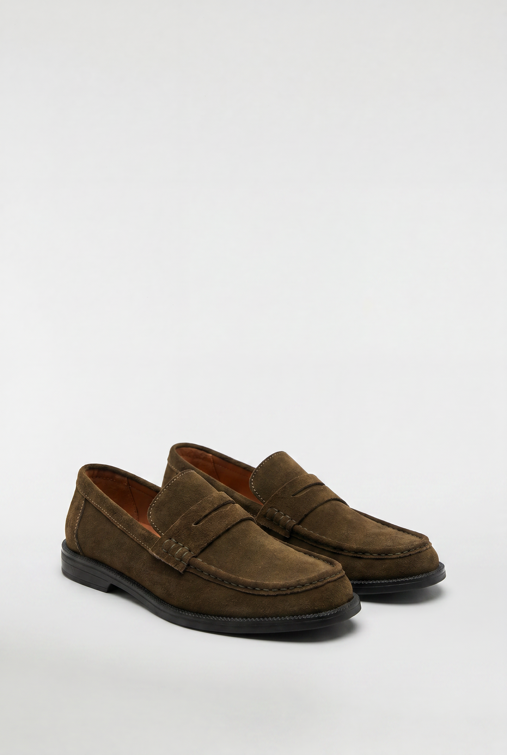 Men's Suede Penny Loafers