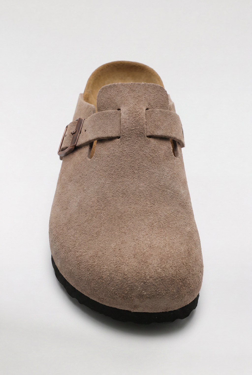 Men's Suede Buckle Clogs