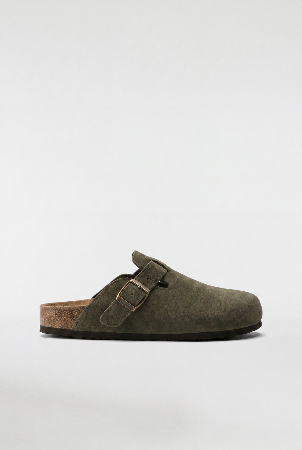 Men's Suede Buckle Clogs