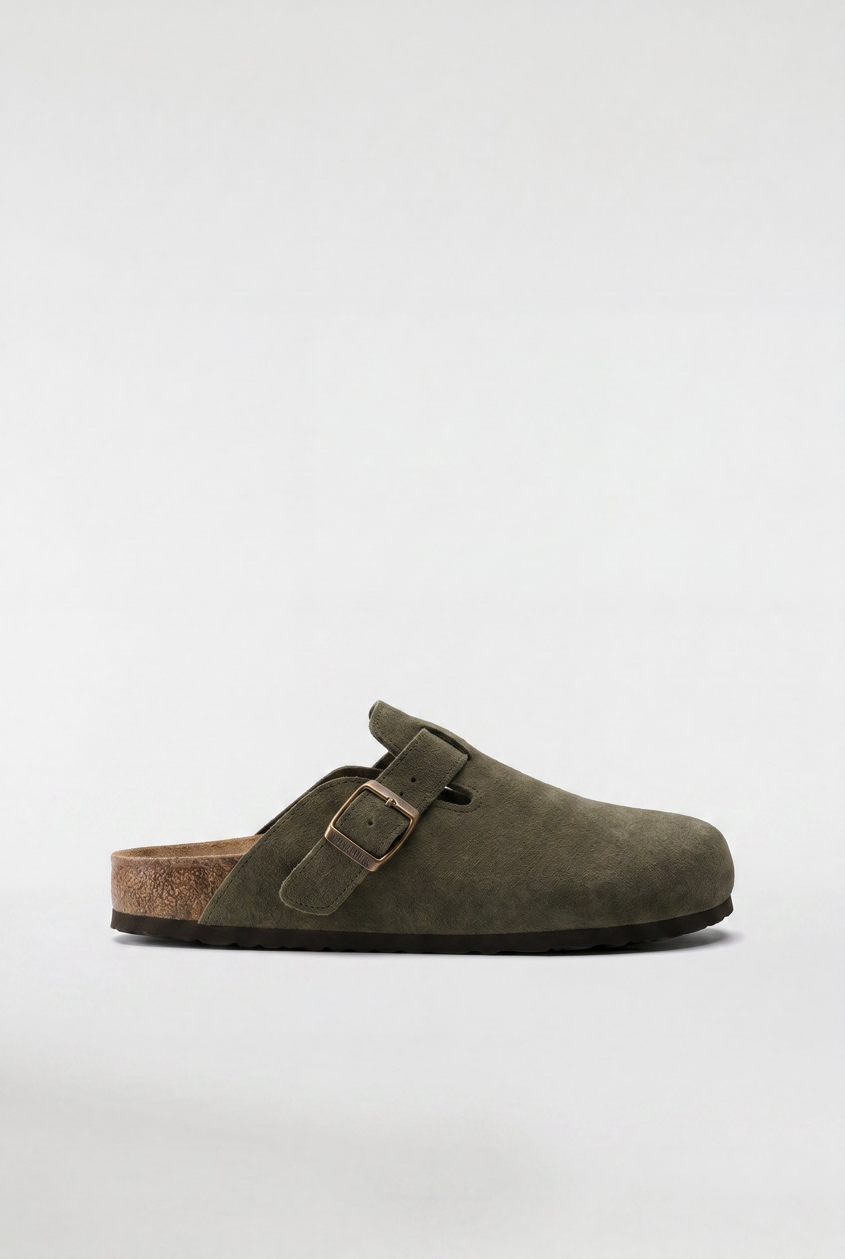 Men's Suede Buckle Clogs