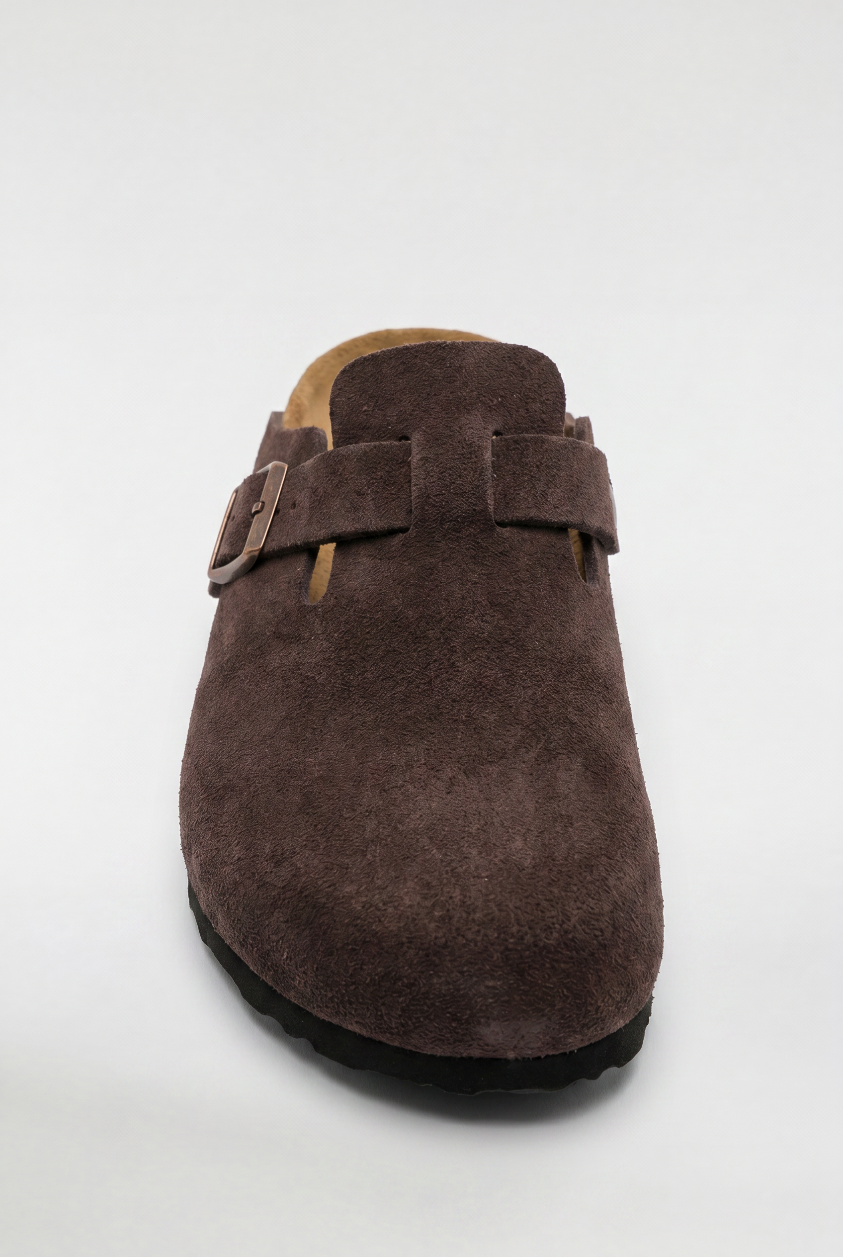 Men's Suede Buckle Clogs