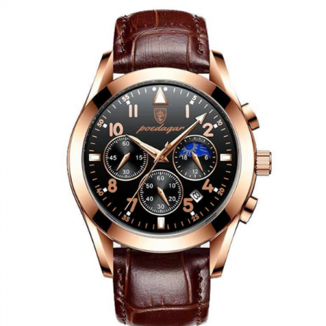 Men’s Watch —  Chronoforge (Leather Strap)